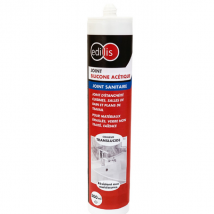 Joint mastic silicone acétique sanitaire Edilis 300ml Translucide