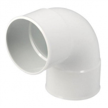Coude tube de descente - Femelle / femelle - 87° - 80 mm - PVC - Blanc