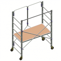 Échafaudage roulant châssis pliable Aluxis Mini 87 2,90m Alu Atrad