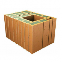 Brique poteau auto-isolante pour chaînage vertical - Climamur 30 - réservation 150 x 150 mm - L.425 MM x l.300 MM x H.249 MM