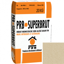 Enduit monocouche semi-allégé fin PRB Superbrut - Champagne - 20 kg