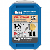 Vis à trou de poche Kreg en acier zingué - 32 mm - boîte de 500