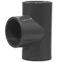Té égal à 90° - raccords femelles en PVC-U à coller - diamètre 50 mm