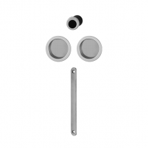 Set porte coulissante 35mm mini percement aveugle Hoppe aluminium