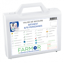 Valise de premiers secours Farmor spécial bâtiment - 8 à 10 personnes