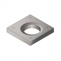 Tête regard carré 1200x1200mm hauteur 18cm avec trou