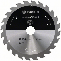 Lame de scie circulaire Bosch Standard for Wood 136x20x1,5mm 24 dents