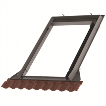 Raccord EDW pour fenêtre de toit Velux MK06 - 78,0 CM x 118,0 CM - pose sur tuiles - Rouge/Brun