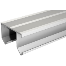 Rail aluminium double voie Mantion Tubel porte de placard 194 cm
