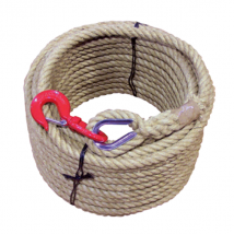 Corde poulie chanvre crochet sécurité diamètre Ø 20/22 mm longueur 30 m
