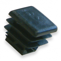 Embout carré entrant pour tube - noir - 16 x 16 mm - lot de 10