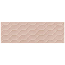 Faïence murale à reliefs géométriques effet résine colorée - Resina Struttura 3D Bee - 40,0 CM x 120,0 CM - ep.8,00 MM - Rosa