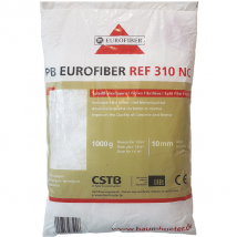 Fibre polypropylène Eurofibres 10 mm pour béton mortier chape sac 1 kg