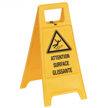 Chevalet de signalisation "Attention surface glissante" 620055