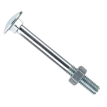 Boulon TRCC tête collet carré avec écrou - acier zingué M12x250