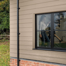 Lame de bardage en fibres-ciment Cedral Click finition relief Brun argile C03