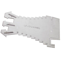 Tracette à zinc Jouanel en inox graduation par 5 mm de 5 à 100 mm