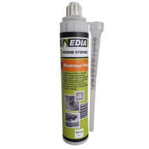 Résine hybride pour scellement haute performance - Edia - avec 2 embouts mélangeurs - cartouche de 300 ml