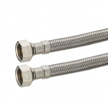 Flexible alimentation double Femelle à visser - F 20 x 27 L1000 mm Inox