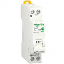 Disjoncteur modulaire 1P+N Schneider Resi9 - courbe C - 20A
