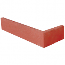 Plaquette d'angle de parement mural lisse Terreal Rouge - 22 CM x 10,5 CM x 14 / 50 MM