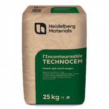 Ciment multi-usages l'Incontournable Technocem - CEMII/B-LL 32,5R -