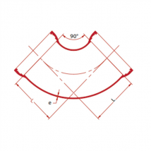 COUDE FONTE ASSAINISSEMENT EMBOITEMENT COMPLET, 1/4, FEMELLE-FEMELLE, DN 150
