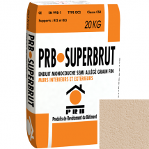 Enduit monocouche semi-allégé fin PRB Superbrut - Rose Provence - 20 kg