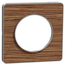 Plaque de finition simple Schneider Odace Touch Wenge alu