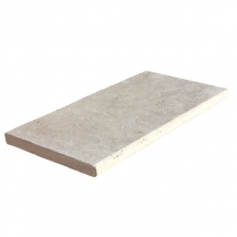 Margelle piscine travertin - Bord 1/2 Rond - 33 x 61 x 3 cm