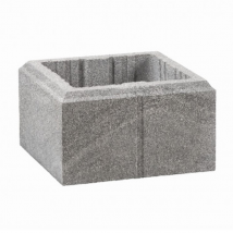 Élément de pilier Marbré en béton - Anthracite - 30,0 CM x 30,0 CM x 17,1 CM
