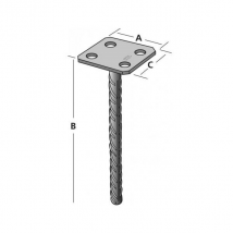 Pied de poteau simple platine à sceller Simpson Strong-Tie PPSP90