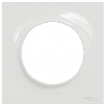 Plaque de finition simple Schneider Odace Styl - blanc brillant