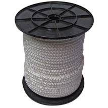 Tresse polypropylène blanc sur bobine - diamètre 6 mm - longueur 100 m CORDERIES TOURNONAISES 37/0613