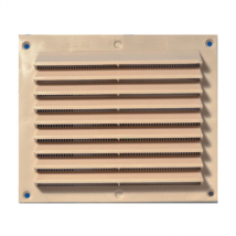 Grille de ventilation anti-pluie à auvents + moustiquaire - 175 x 146 mm