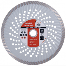 Disque diamant couvreur Elos diamètre 230 mm couronne 12 mm coupe droite