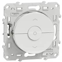 Interrupteur volet roulant Schneider Odace 3 boutons - blanc - 6A 250V