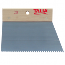 Peigne à colle pour carreleur - dents isocèles de 2,5mm - largeur 20cm