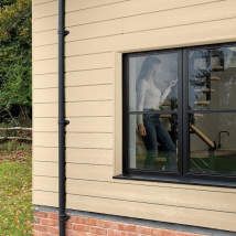 Lame de bardage en fibres-ciment Cedral Click finition relief Blanc vanille C02