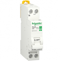 Disjoncteur modulaire 1P+N Schneider Resi9 - courbe C - 16A