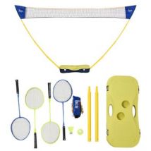 Homcom Plastic Portable Badminton Net Blue/Yellow