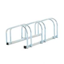 Homcom Bike Stand Parking Rack Floor or Wall Mount Bicycle Cycle Storage Locking Stand 76L x 33W x 27H (3 Racks