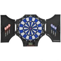 31 Games Up To 8 Player Electronic Dartboard Black & Blue by Sportnow