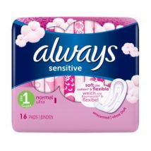 Always Sensitive Normal Sanitary Towels 16 Pack