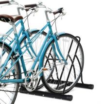 Homcom Steel Double-Sided Indoor Bike Rack Black