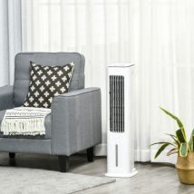 5L Oscillating Three Speed Air Cooler With Timer & Remote Control White by Homcom