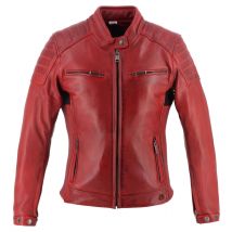 Helstons - Blouson femme Jody cuir soft rouge - S