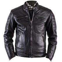 Helstons - Blouson Cruiser cuir rag noir - L