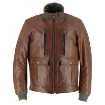Helstons - Blouson Downtown cuir tan ciré - L