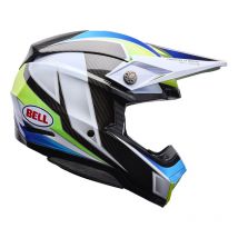 Bell - Bell Moto 10 Spherical Grid blanc bleu - M